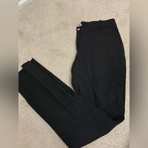 fashionable black tapered dress pants
